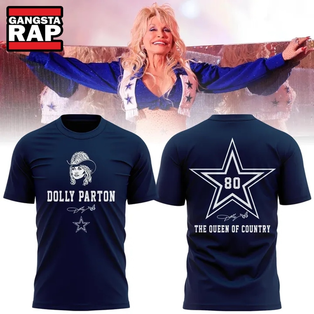 Dolly Parton The Queen of Country x Dallas Cowboys T Shirt, Trending 3D Music Shirt Dolly Parton The Queen of Country x Dallas Cowboys T Shirt, Trending 3D Music Shirt