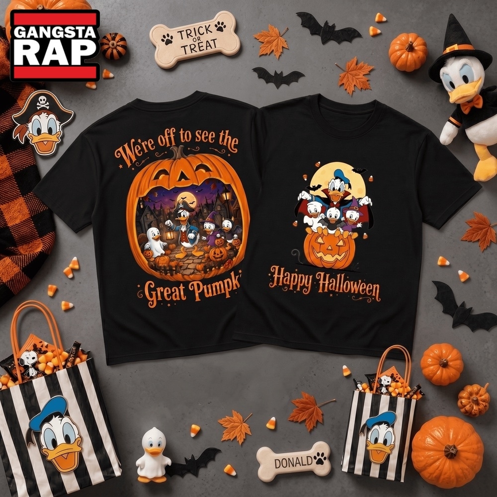 Donald Duck Halloween Night Great Pumpkin T Shirt, Trending 3D Music Shirt Donald Duck Halloween Night Great Pumpkin T Shirt, Trending 3D Music Shirt