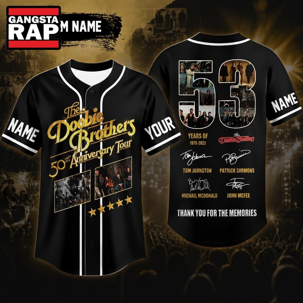 Doobie Brothers Band Anniversary Jersey , Music Fans Jersey Shirt Doobie Brothers Band Anniversary Jersey , Music Fans Jersey Shirt