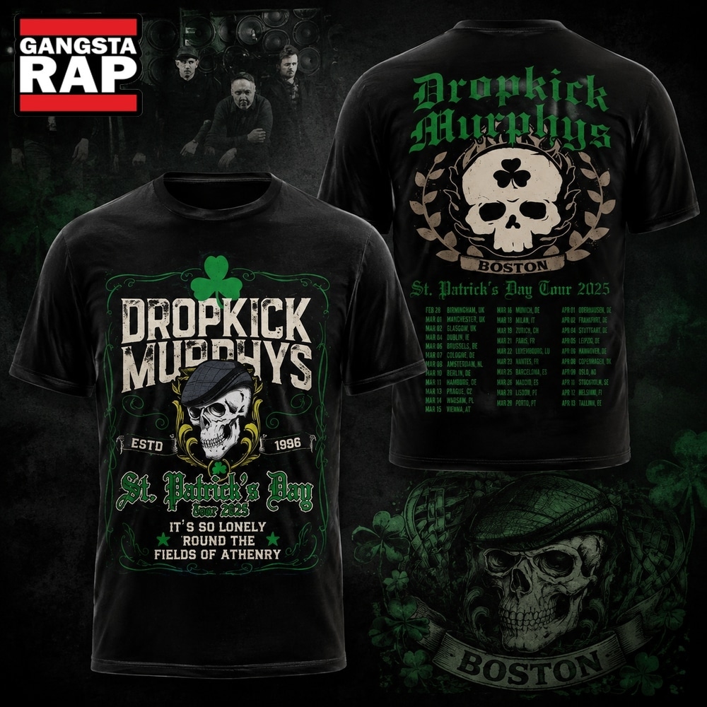 Dropkick Murphys St. Patrick’s Day It’s So Lonely T Shirt , Trending 3D Music Shirt Dropkick Murphys ST Patrick S Day IT S SO Lonely T Shirt