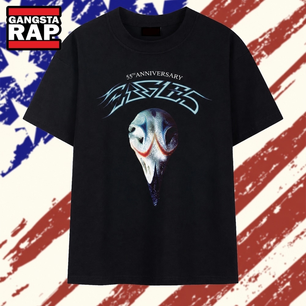 Eagles Band 55th Anniversary Vintage Rock Skull Graphic T Shirt, Music 2D Shirt Eagles Band 55th Anniversary Vintage Rock Skull Graphic T Shirt, Music 2D Shirt