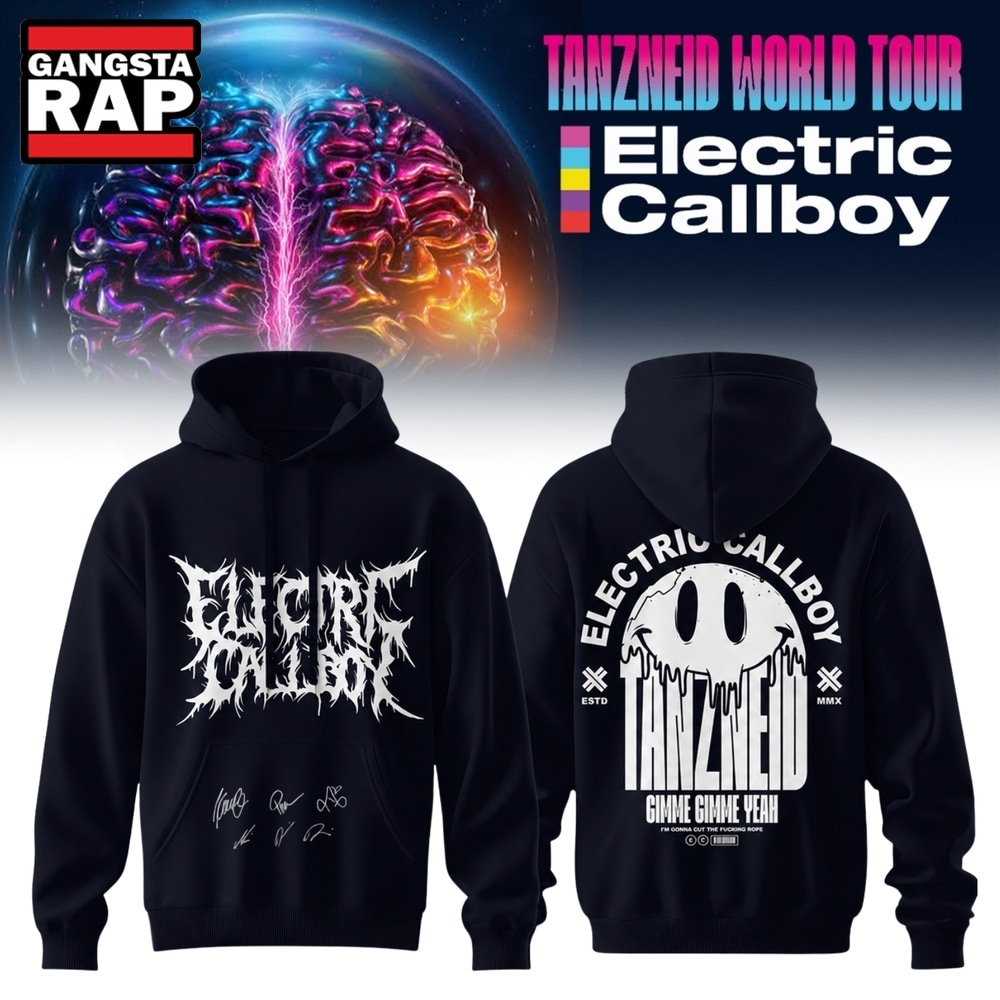 Electric Callboy Tanzneid World Tour 2026 Signature Black Hoodie, Trending 3D Music Shirt Electric Callboy Tanzneid World Tour 2026 Signature Black Hoodie, Trending 3D Music Shirt