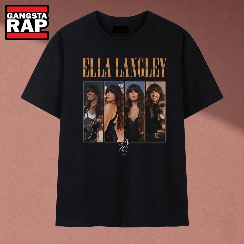 Ella Langley Photo Strip Country Singer Graphic T Shirt , Music 2D Shirt Ella Langley Photo Strip Country Singer Graphic T Shirt