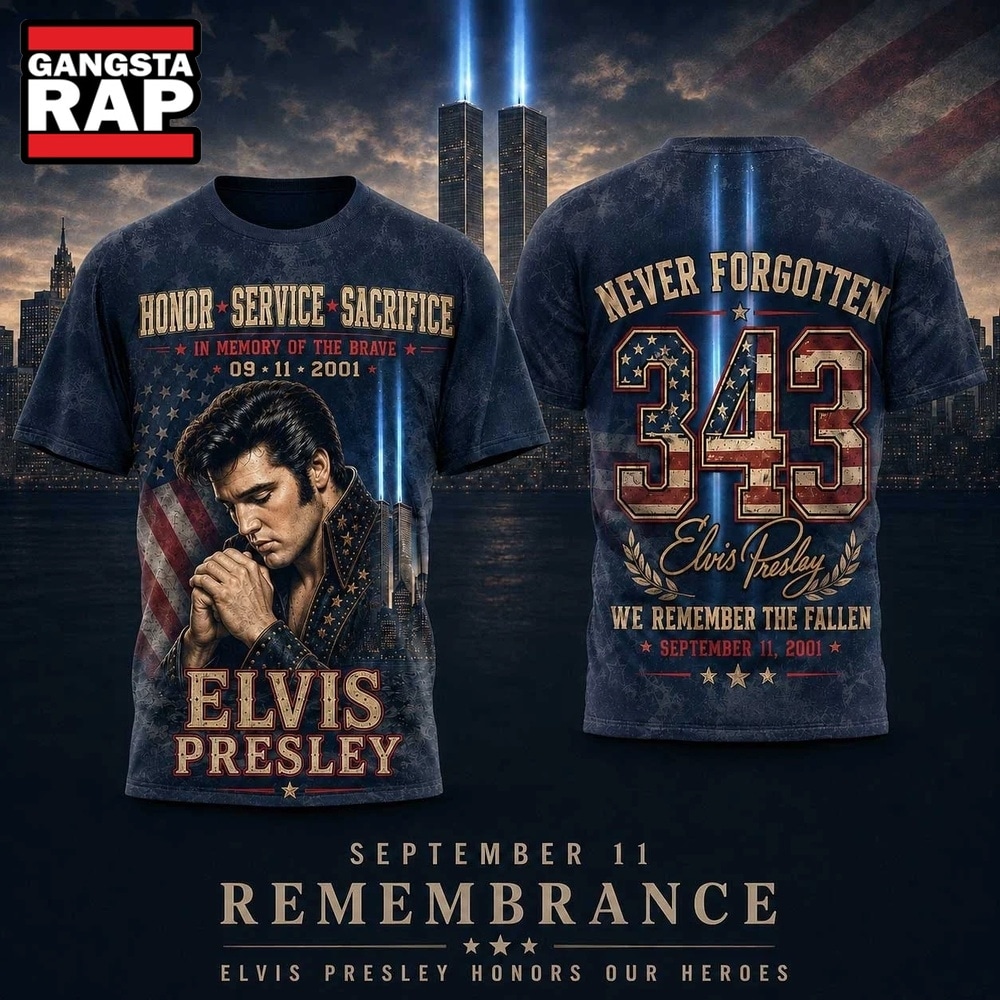 Elvis Presley 911 Tribute Twin Towers 343 Fallen Heroes 3D Shirt, Trending 3D Music Shirt Elvis Presley 911 Tribute Twin Towers 343 Fallen Heroes 3D Shirt, Trending 3D Music Shirt