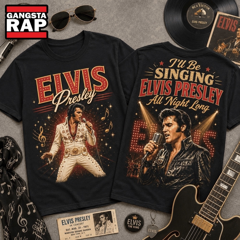 Elvis Presley All Night Long 3D Graphic Shirt , Trending 3D Music Shirt Elvis Presley All Night Long 3D Graphic Shirt