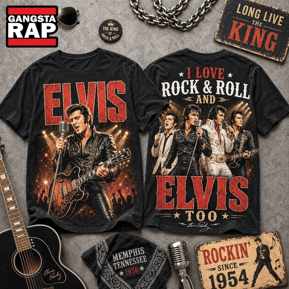 Elvis Presley King of Rock & Roll T Shirt , Music Trending 3D Shirt Elvis Presley King OF Rock Roll T Shirt