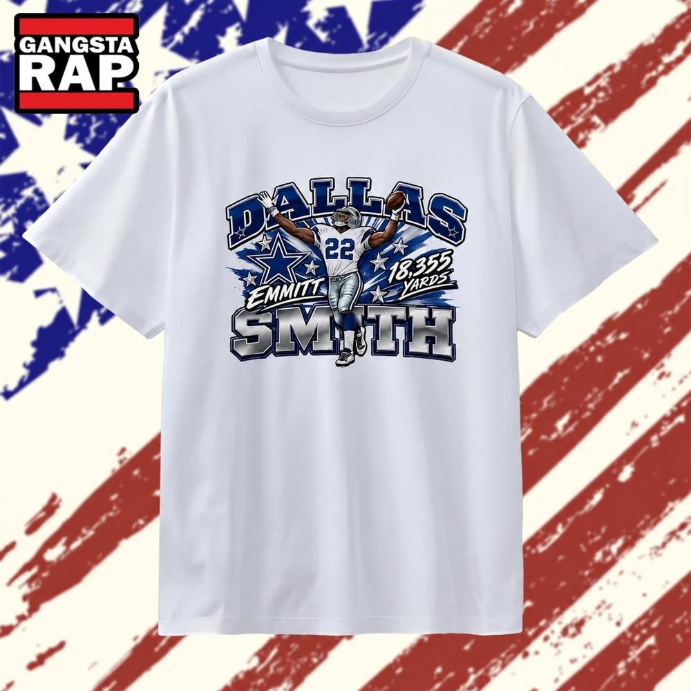 Emmitt Smith Dallas Cowboys 22 18355 yards legend T Shirt, Trending 2D Shirt Emmitt Smith Dallas Cowboys 22 18355 yards legend T Shirt, Trending 2D Shirt