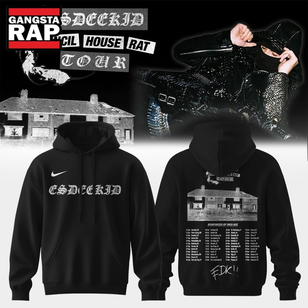 EsDeeKid Council House Rat Tour 2026 Black Hoodie , Music Trend Shirt EsDeeKid Council House Rat Tour 2026 Black Hoodie , Music Trend Shirt