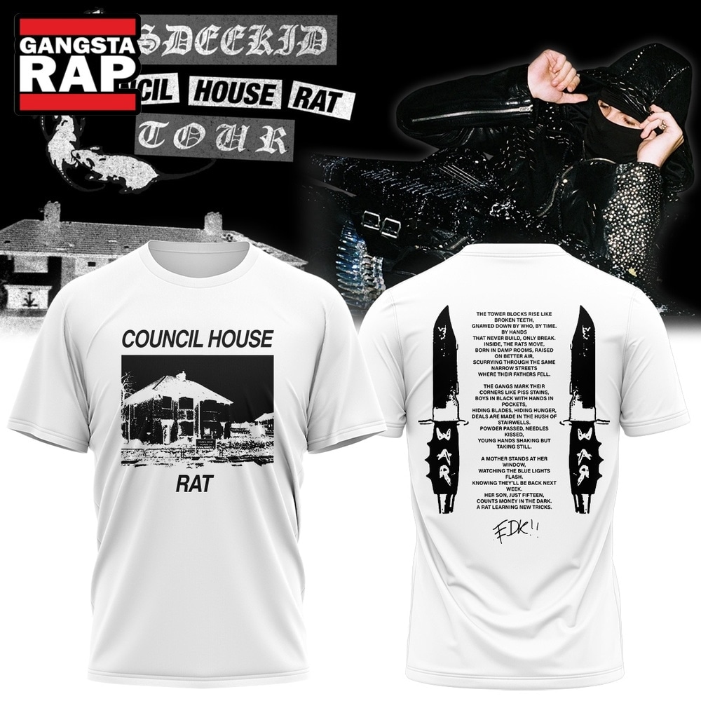EsDeeKid Council House Rat Tour 2026 Schedule T Shirt , Music Trend Shirt EsDeeKid Council House Rat Tour 2026 Schedule T Shirt , Music Trend Shirt