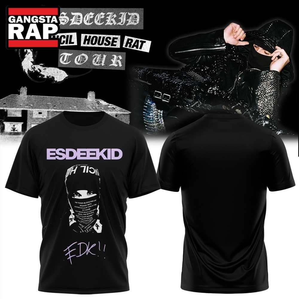 EsDeeKid Council House Rat Tour 2026 Signed 3D Shirt , Music Trend Shirt EsDeeKid Council House Rat Tour 2026 Signed 3D Shirt , Music Trend Shirt
