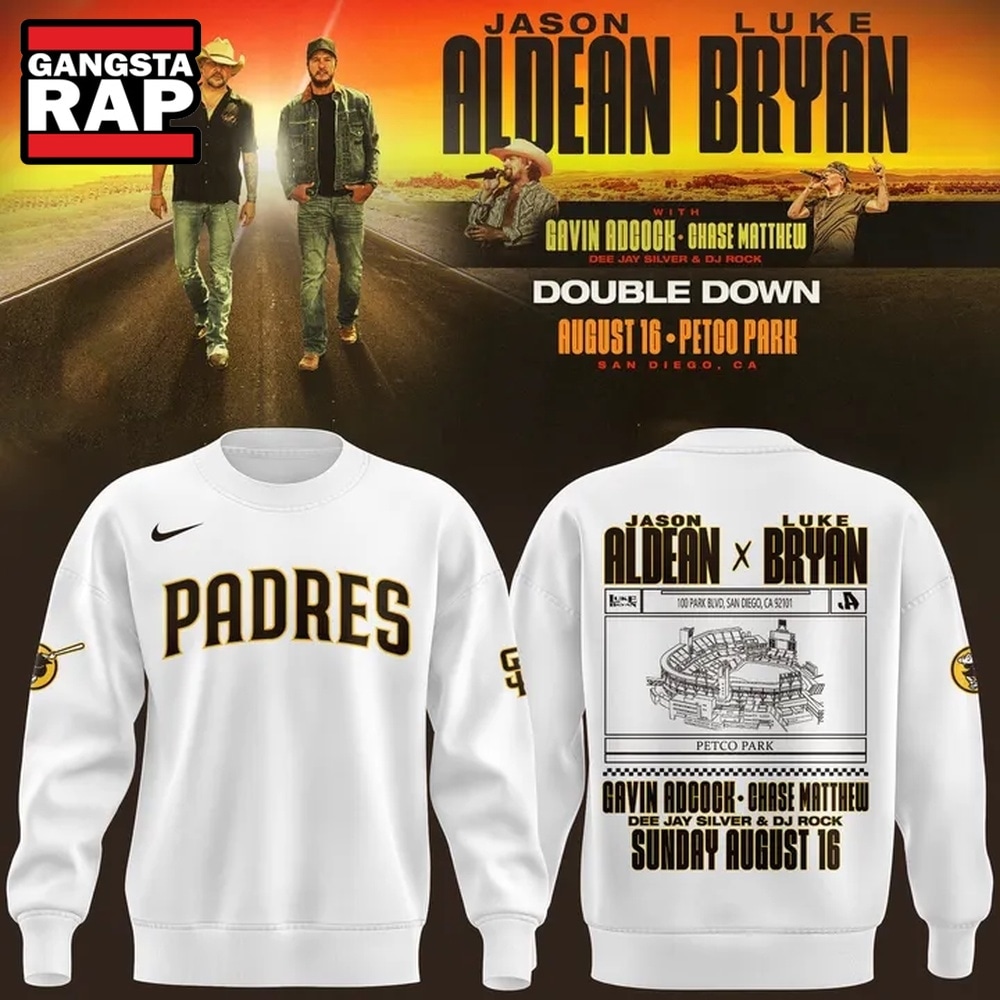 Exclusive Version San Diego Padres x Luke Bryan And Jason Aldean 2026 Sweatshirt, Trending 3D Music Shirt Exclusive Version San Diego Padres x Luke Bryan And Jason Aldean 2026 Sweatshirt, Trending 3D Music Shirt