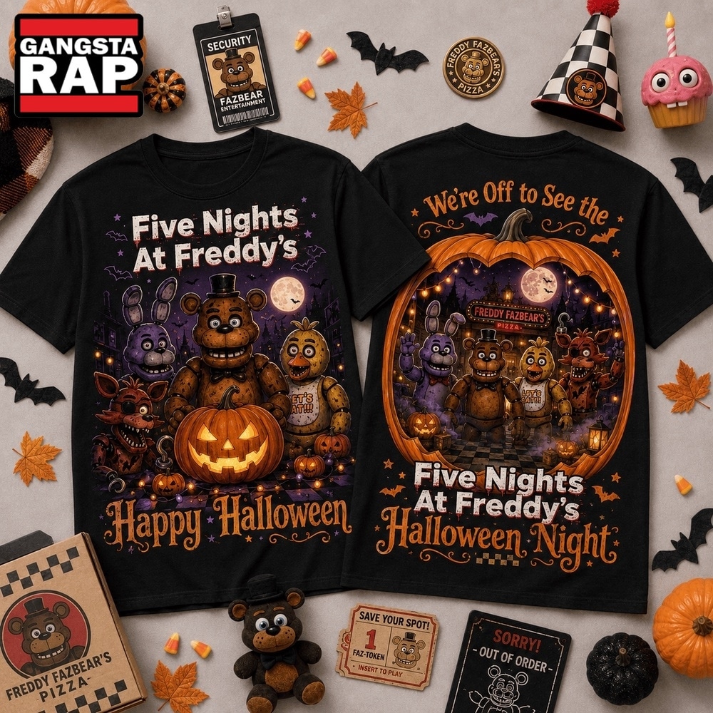 Five Nights At Freddy's Halloween Night Great Pumpkin T Shirt, Trending 3D Music Shirt Five Nights At Freddy's Halloween Night Great Pumpkin T Shirt, Trending 3D Music Shirt