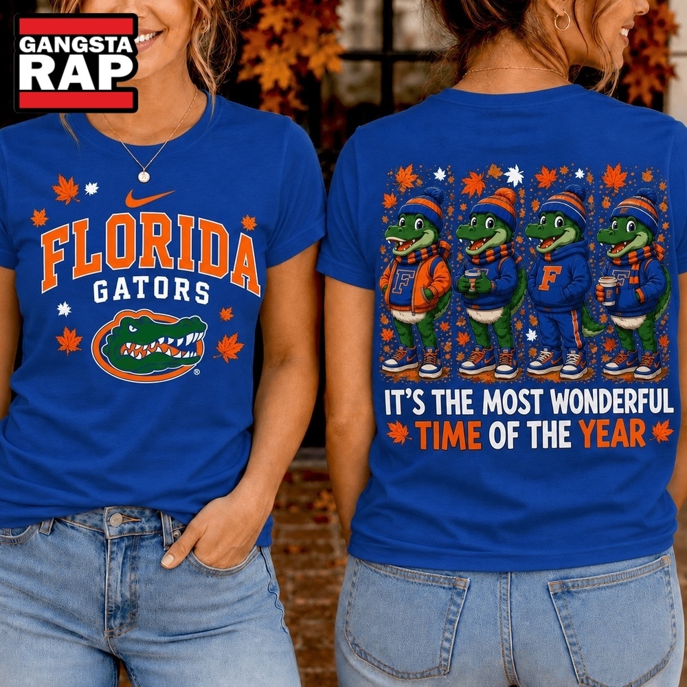 Florida Gators 2026 NCAA Autumn Festive Cheer T Shirt , NCAA 3D Shirt Florida Gators 2026 Ncaa Autumn Festive Cheer T Shirt