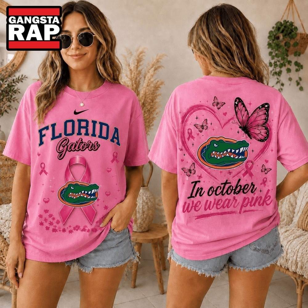 Florida Gators 2026 NCAA Pink October Breast Cancer Awareness Fan Pride Unisex T Shirt , NCAA 3D Shirt Florida Gators 2026 Ncaa Pink October Breast Cancer Awareness Fan Pride Unisex T Shirt