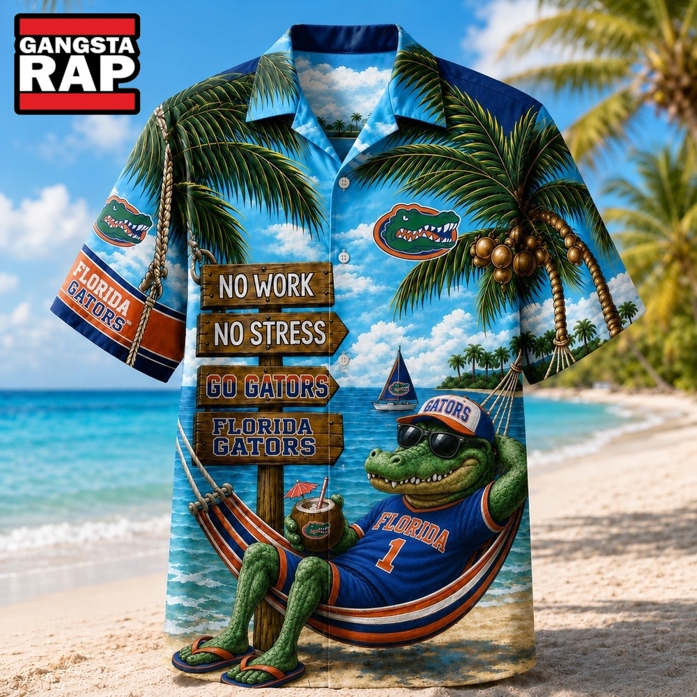 Florida Gators NCAA No Work No Stress Hawaiian Shirt , Trending NCAA Hawaiian Florida Gators NCAA No Work No Stress Hawaiian Shirt , Trending NCAA Hawaiian