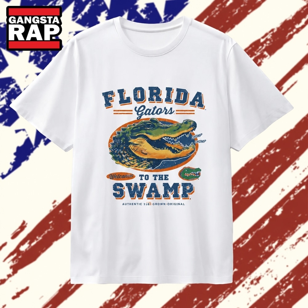 Florida Gators welcome to the swamp chomp T Shirt , Trending 2D Shirt Florida Gators Welcome TO The Swamp Chomp T Shirt
