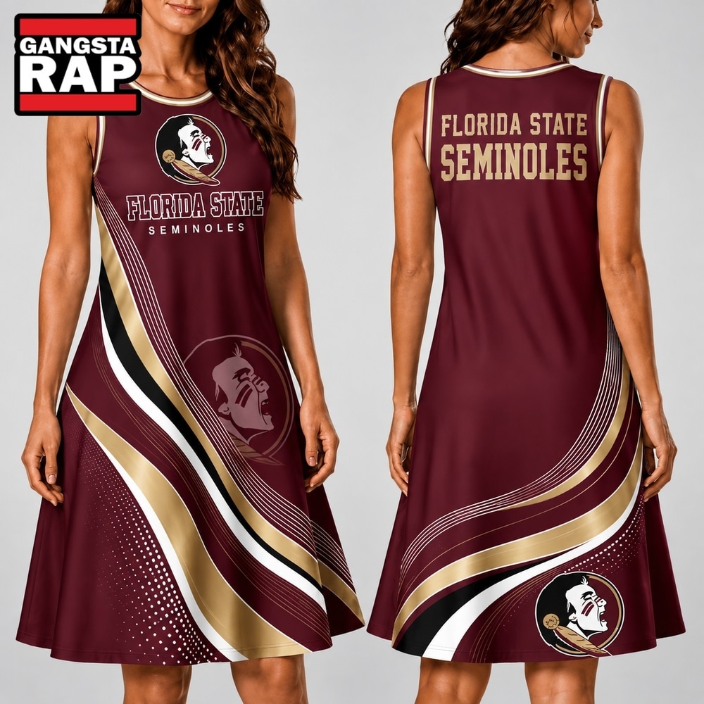 Florida State Seminoles NCAA Team Pride Women's Sleeveless Dress, NCAA Women Dress Shirt Florida State Seminoles Ncaa Team Pride Women S Sleeveless Dress