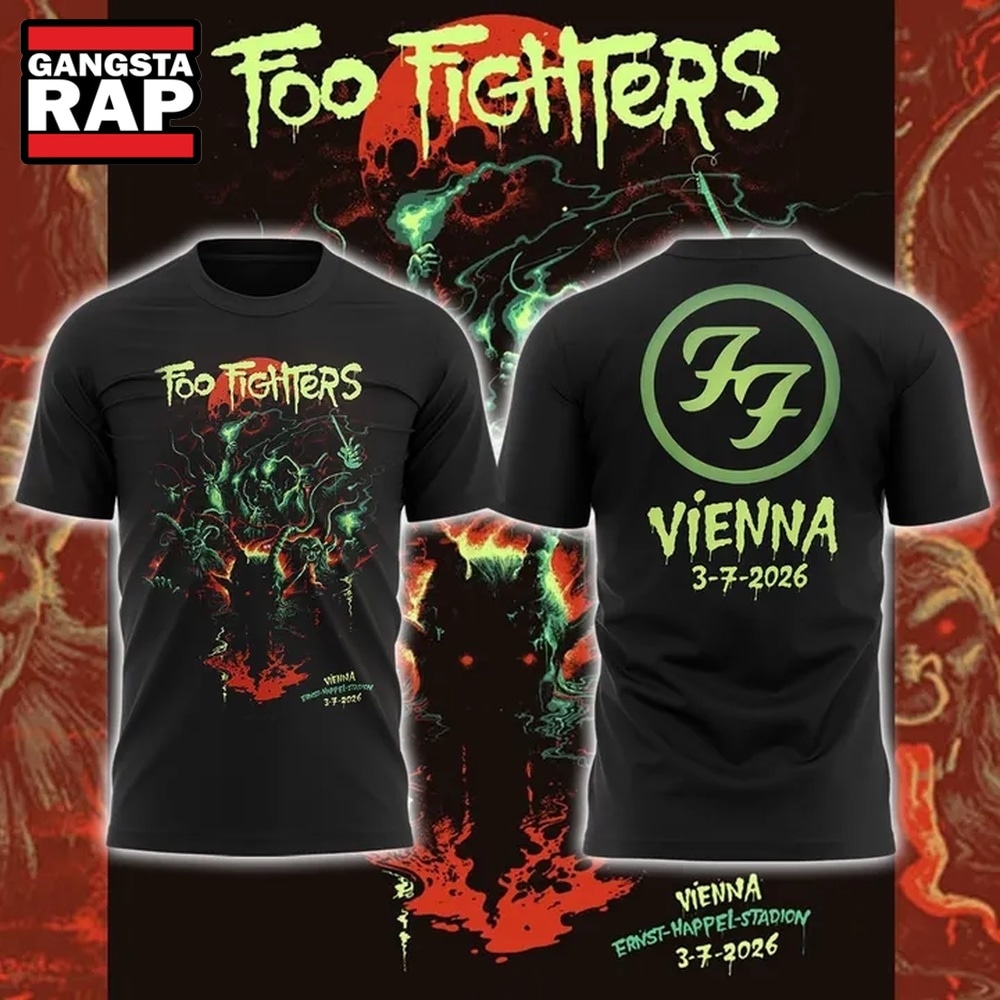 Foo Fighters Take Cover Tour 2026 Black 3D Shirt , Music Trending 3D Shirt Foo Fighters Take Cover Tour 2026 Black 3D Shirt