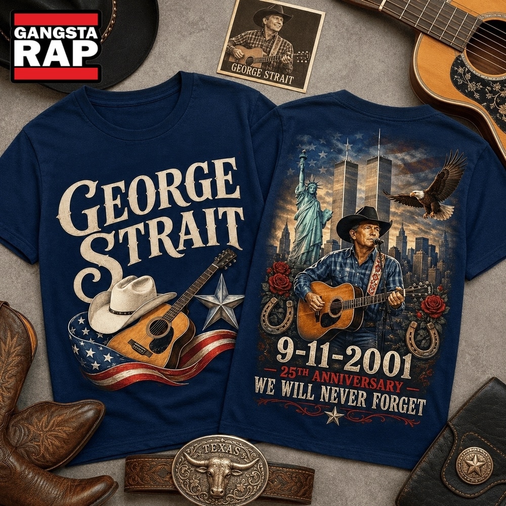 George Strait 9 11 Memorial 25th Anniversary 3D Shirt , Music Trend Shirt George Strait 9 11 Memorial 25th Anniversary 3D Shirt