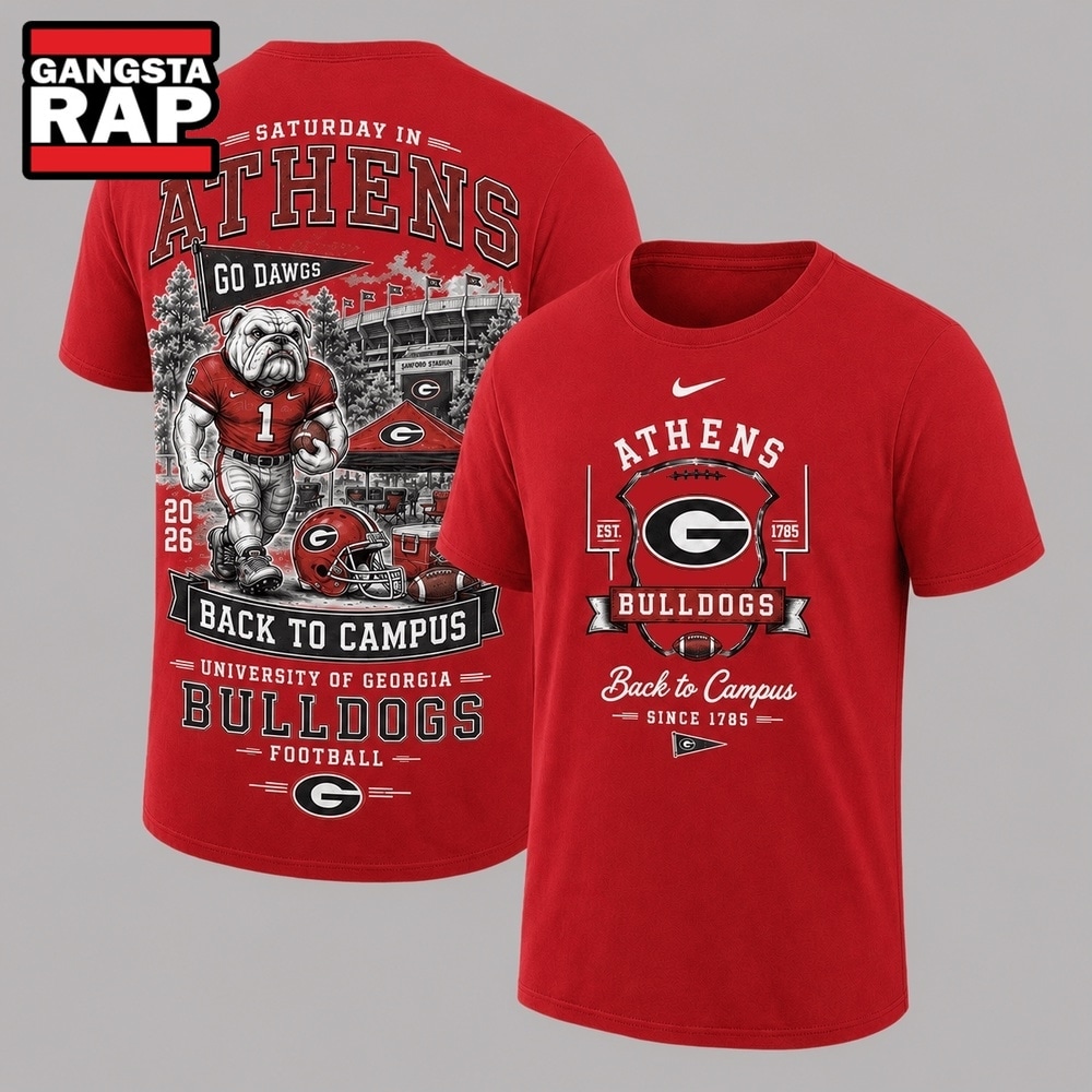 Georgia Bulldogs 2026 NCAA Back To Campus 3D Shirt , NCAA 3D Shirt Georgia Bulldogs 2026 Ncaa Back TO Campus 3D Shirt