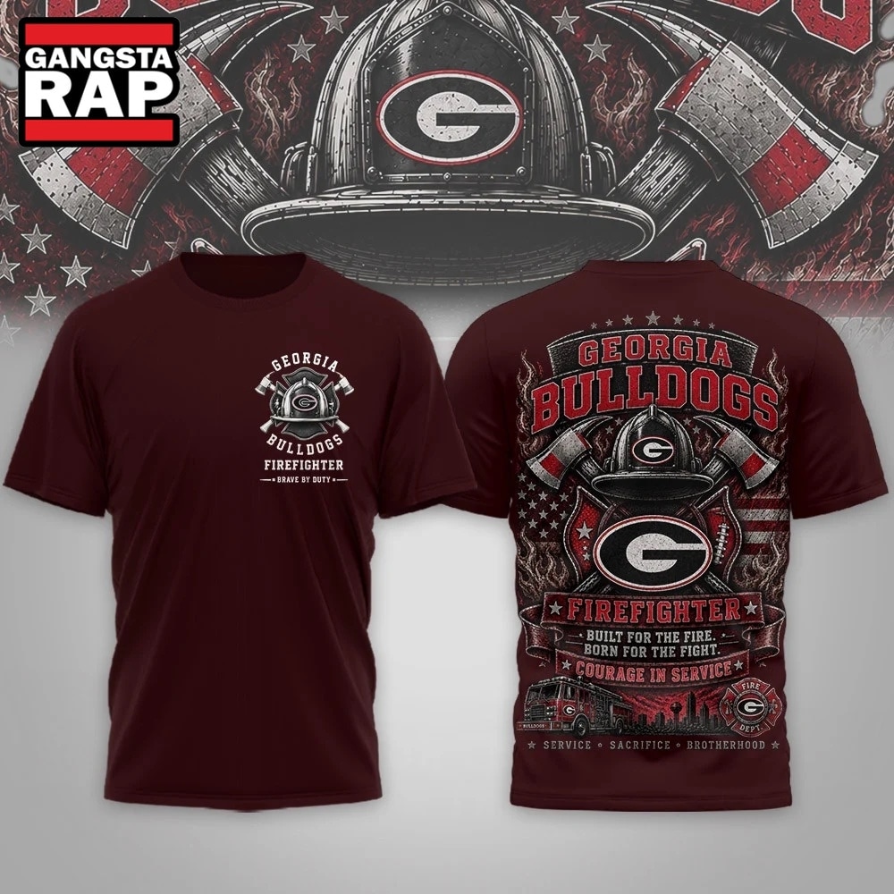 Georgia Bulldogs 2026 NCAA Firefighter Built for the Fire 3D Shirt , NCAA 3D Shirt Georgia Bulldogs 2026 Ncaa Firefighter Built For The Fire 3D Shirt