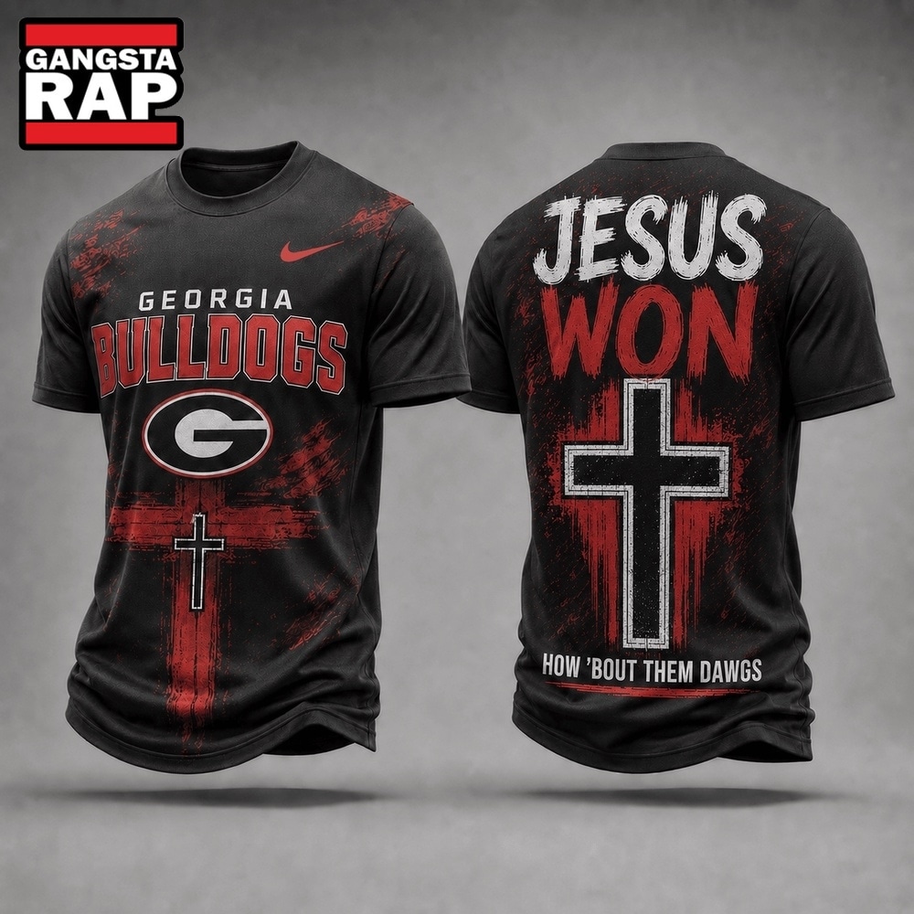 Georgia Bulldogs NCAA Jesus Won New Design 3D Shirt , NCAA 3D Shirt Georgia Bulldogs Ncaa Jesus Won New Design 3D Shirt