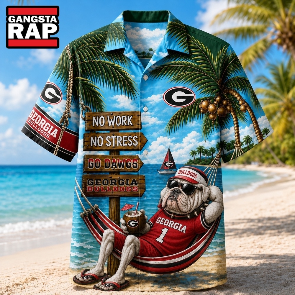 Georgia Bulldogs NCAA No Work No Stress Hawaiian Shirt , Trending NCAA Hawaiian Georgia Bulldogs NCAA No Work No Stress Hawaiian Shirt , Trending NCAA Hawaiian