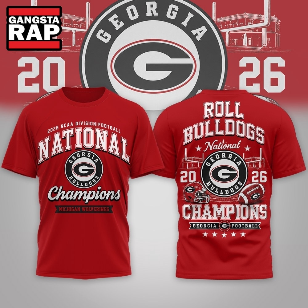 Georgia Bulldogs NCAA Road to Glory 2026 Football Champions 3D Shirt , NCAA 3D Shirt Georgia Bulldogs Ncaa Road TO Glory 2026 Football Champions 3D Shirt