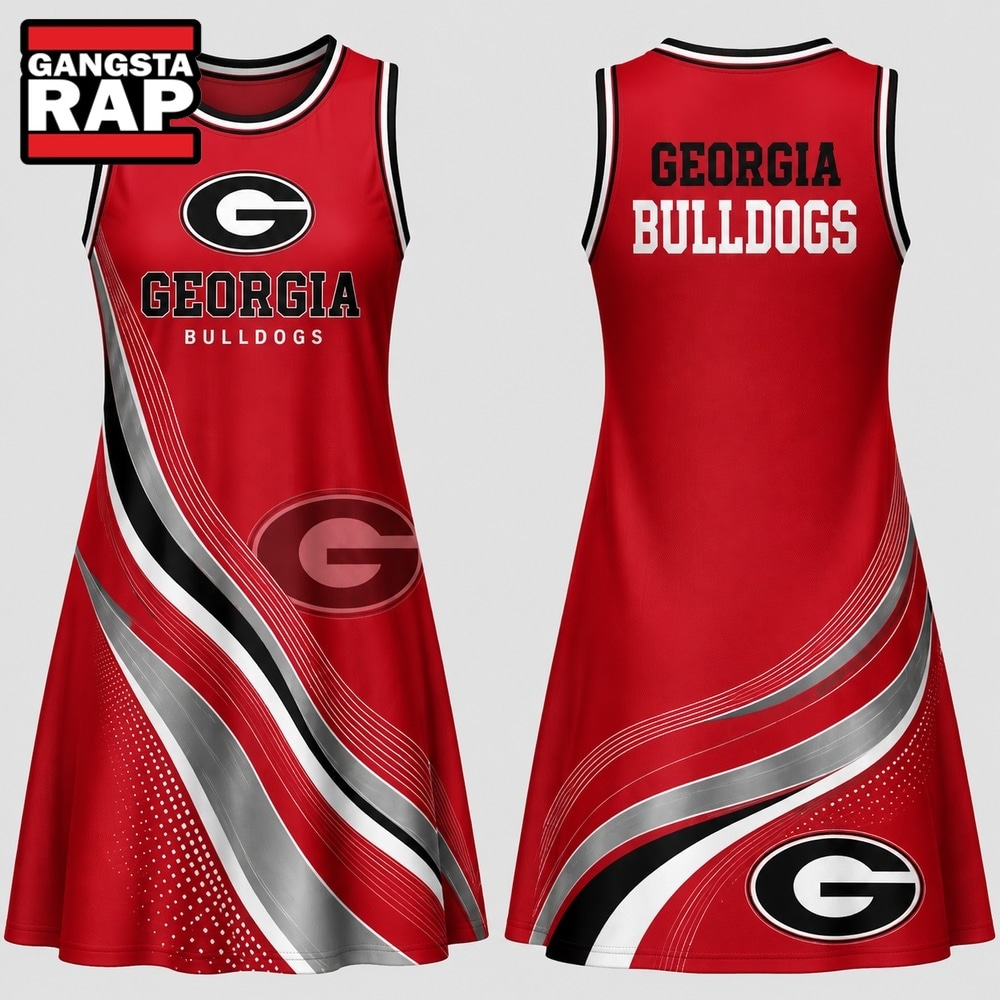 Georgia Bulldogs NCAA Team Pride Women's Sleeveless Dress, NCAA Women Dress Shirt Georgia Bulldogs Ncaa Team Pride Women S Sleeveless Dress