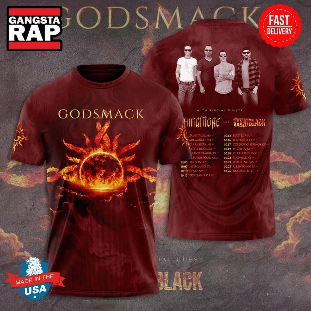Godsmack Rock Band Graphic Tour T Shirt , Music Trending 3D Shirt Godsmack Rock Band Graphic Tour T Shirt , Music Trending 3D Shirt