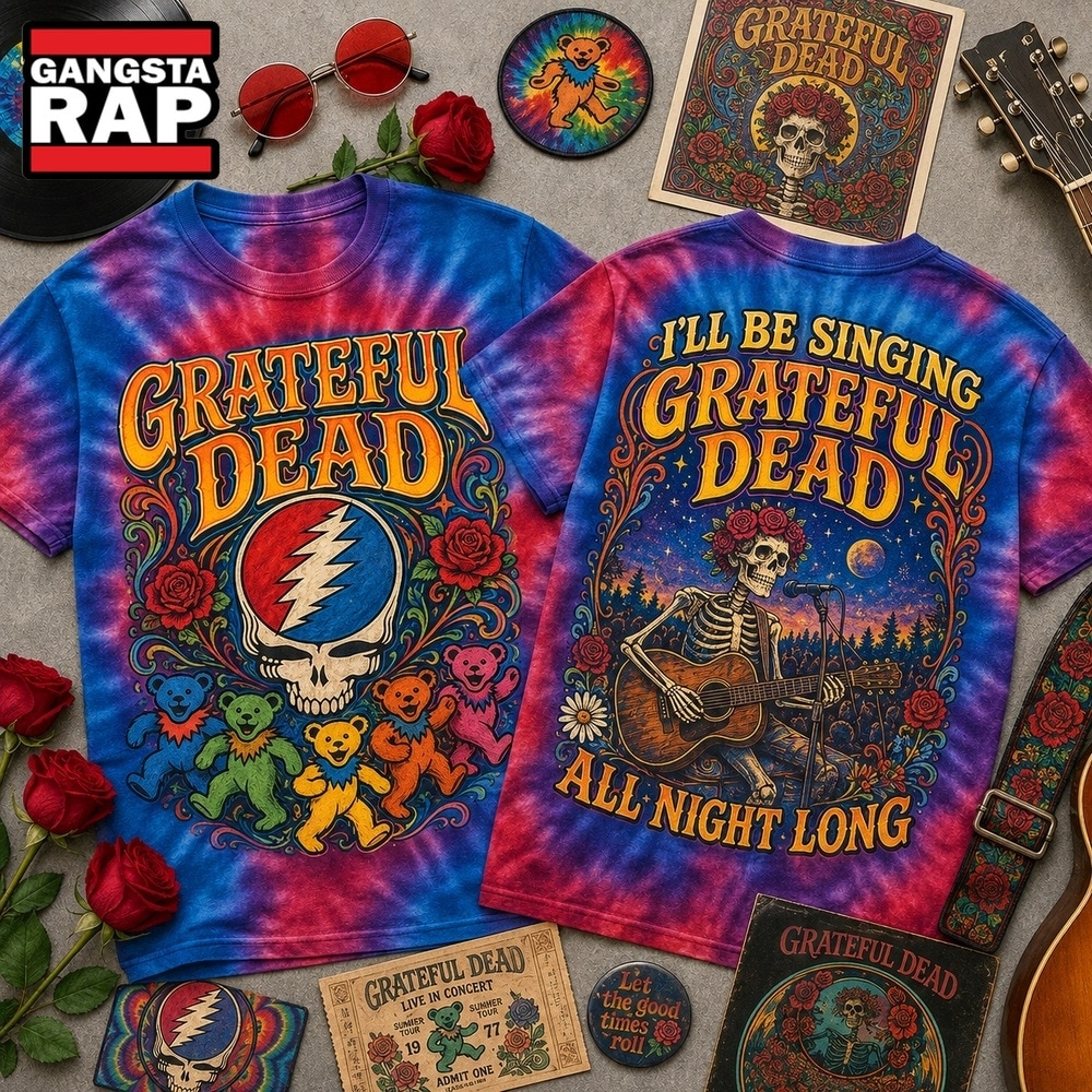 Grateful Dead All Night Long 3D Graphic Shirt , Trending 3D Music Shirt Grateful Dead All Night Long 3D Graphic Shirt