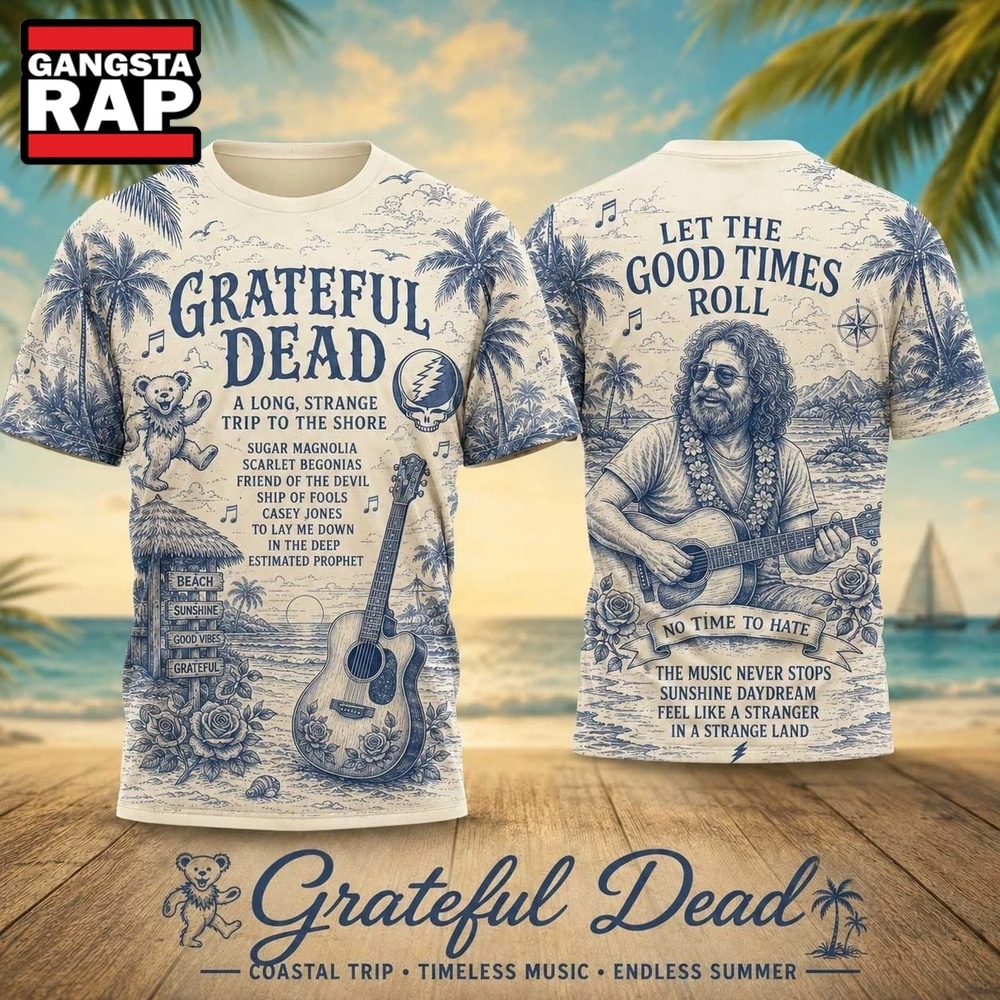 Grateful Dead Coastal Summer Tour Guitar Skull 2026 Vintage 3D Shirt , Trending 3D Music Shirt Grateful Dead Coastal Summer Tour Guitar Skull 2026 Vintage 3D Shirt