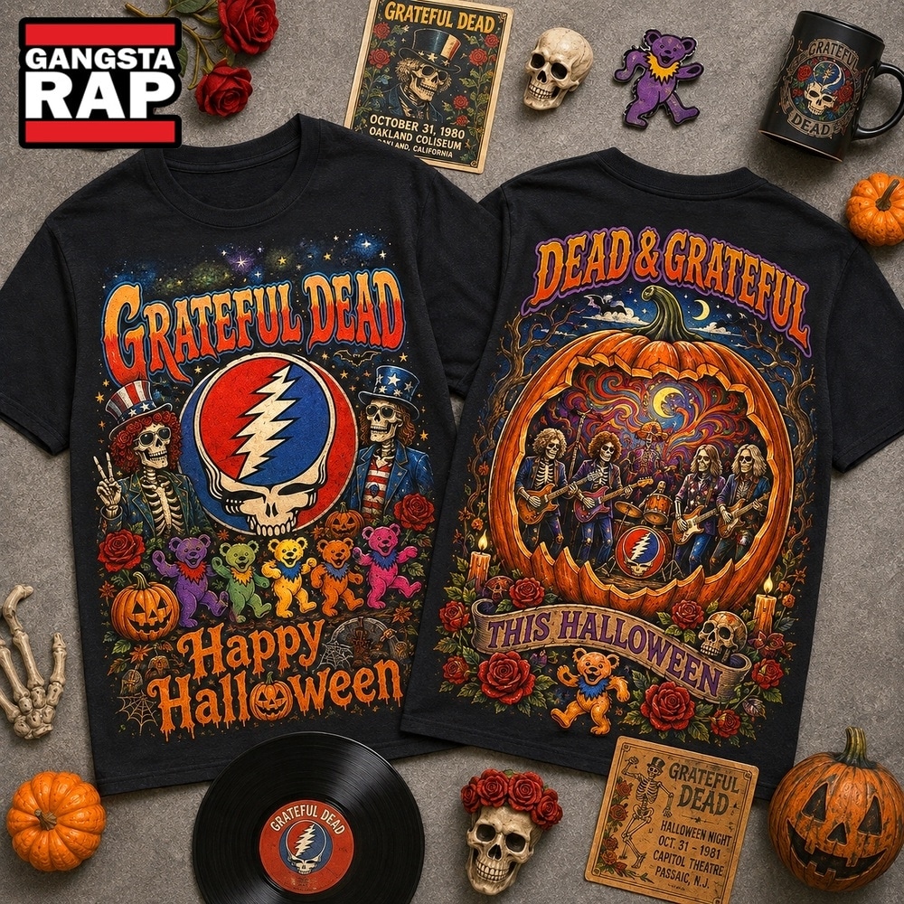 Grateful Dead Halloween Vintage Graphic Spooky Music Fan T Shirt, Trending 3D Music Shirt Grateful Dead Halloween Vintage Graphic Spooky Music Fan T Shirt, Trending 3D Music Shirt
