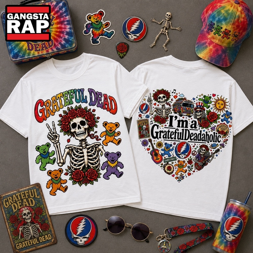 Grateful Dead Skeleton Roses Vintage 3D Shirt , Music Trending 3D Shirt Grateful Dead Skeleton Roses Vintage 3D Shirt