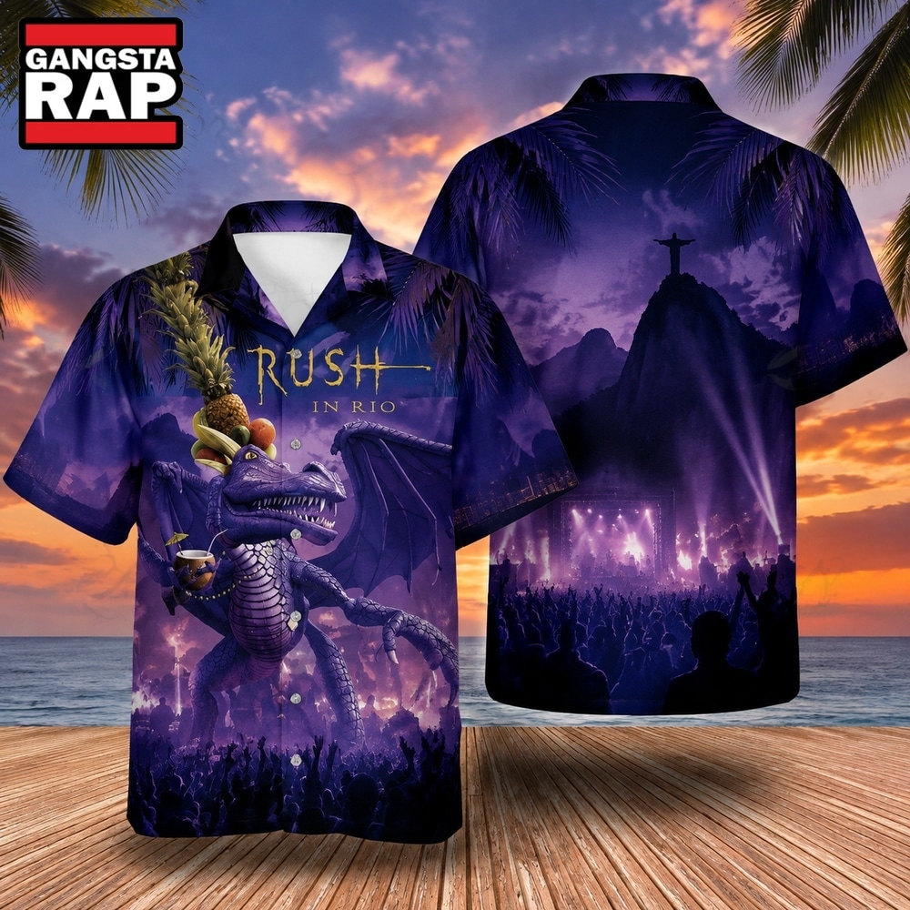 Great Rock Band Rush In Rio Summer Aloha Hawaiian Shirt, Music Hawaiian Shirt Great Rock Band Rush IN Rio Summer Aloha Hawaiian Shirt