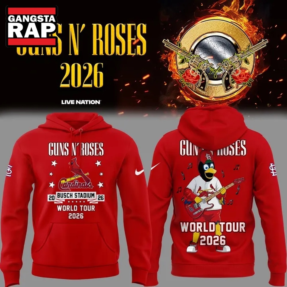 Guns N' Roses x St. Louis Cardinals World Tour 2026 Mascot New Hoodie , Trending 3D Music Shirt Guns N' Roses x St. Louis Cardinals World Tour 2026 Mascot New Hoodie , Trending 3D Music Shirt