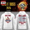 Guns N' Roses x St. Louis Cardinals World Tour 2026 White Hoodie , Trending 3D Music Shirt Guns N Roses X ST Louis Cardinals World Tour 2026 White Hoodie
