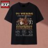 Gunsmoke TV Show 71 Years 1955 2026 Cast Signatures T Shirt, Music 2D Shirt Gunsmoke TV Show 71 Years 1955 2026 Cast Signatures T Shirt