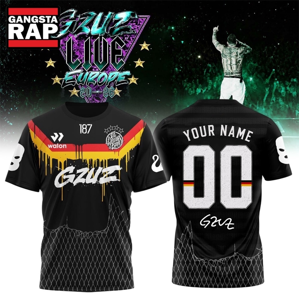 GZUZ LIVE EUROPE TOUR 2026 Signed Personalized 3D Shirt, Trending 3D Music Shirt GZUZ LIVE EUROPE TOUR 2026 Signed Personalized 3D Shirt, Trending 3D Music Shirt
