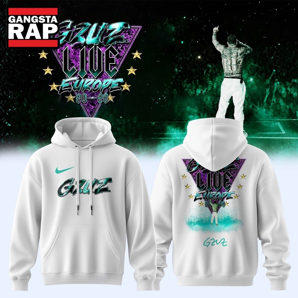 GZUZ LIVE EUROPE TOUR 2026 Signed White Hoodie, Trending 3D Music Shirt GZUZ LIVE EUROPE TOUR 2026 Signed White Hoodie, Trending 3D Music Shirt
