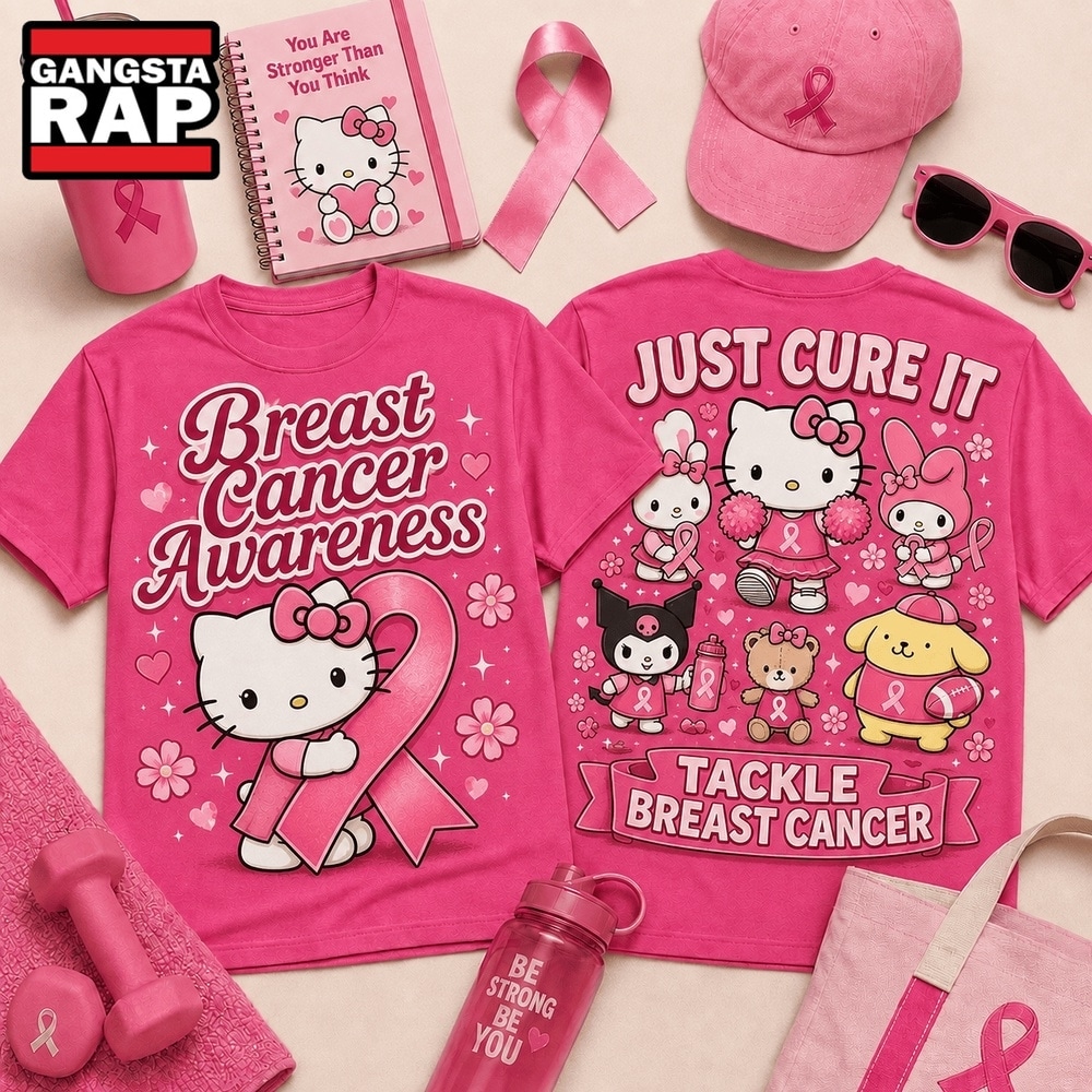 Hello Kitty Just Cure It Breast Cancer Awareness T Shirt , Trending 3D Music Shirt Hello Kitty Just Cure It Breast Cancer Awareness T Shirt , Trending 3D Music Shirt