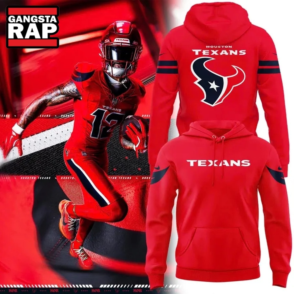 Houston Texans Battle Red Uniform Special New Hoodie . Trending 3D Shirt Houston Texans Battle Red Uniform Special New Hoodie