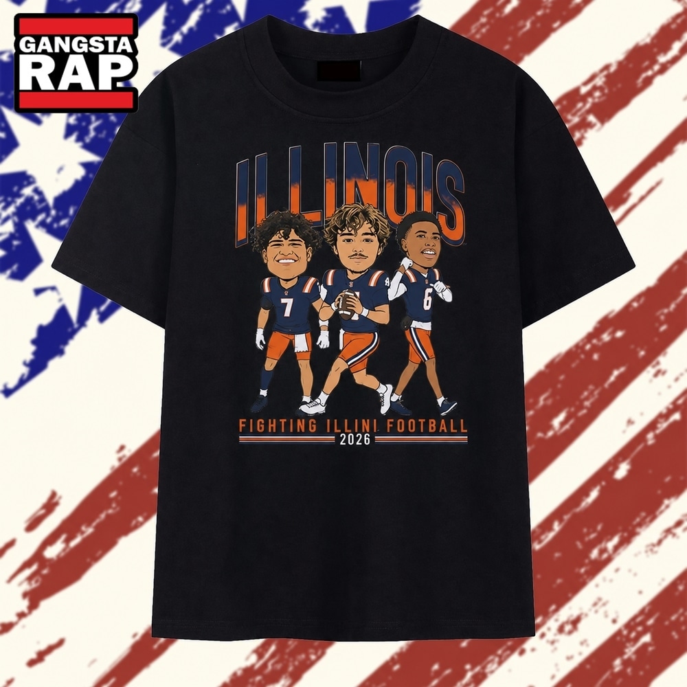 Illinois Fighting Illini Football 2026 Caricature Players T Shirt , Trending 2D Shirt Illinois Fighting Illini Football 2026 Caricature Players T Shirt , Trending 2D Shirt
