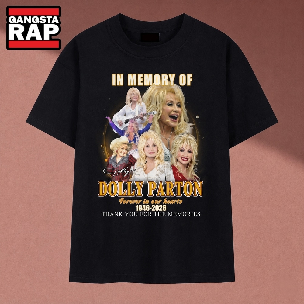 In Memory Of Dolly Parton Golden Graphic Collage 1946 2026 T Shirt, Music 2D Shirt In Memory Of Dolly Parton Golden Graphic Collage 1946 2026 T Shirt, Music 2D Shirt