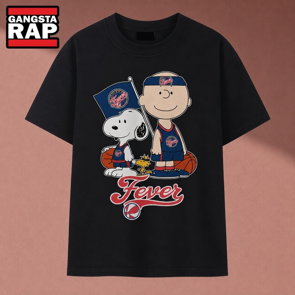Indiana Fever Charlie Brown & Snoopy WNBA Basketball T Shirt , Music 2D Shirt Indiana Fever Charlie Brown Snoopy Wnba Basketball T Shirt