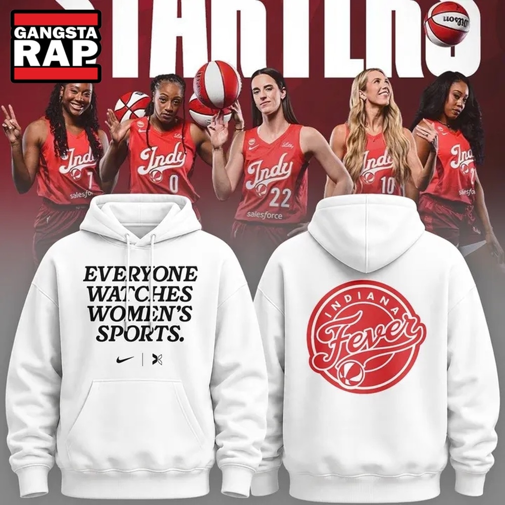 Indiana Fever Everyone Watches Womens Sports White Hoodie
