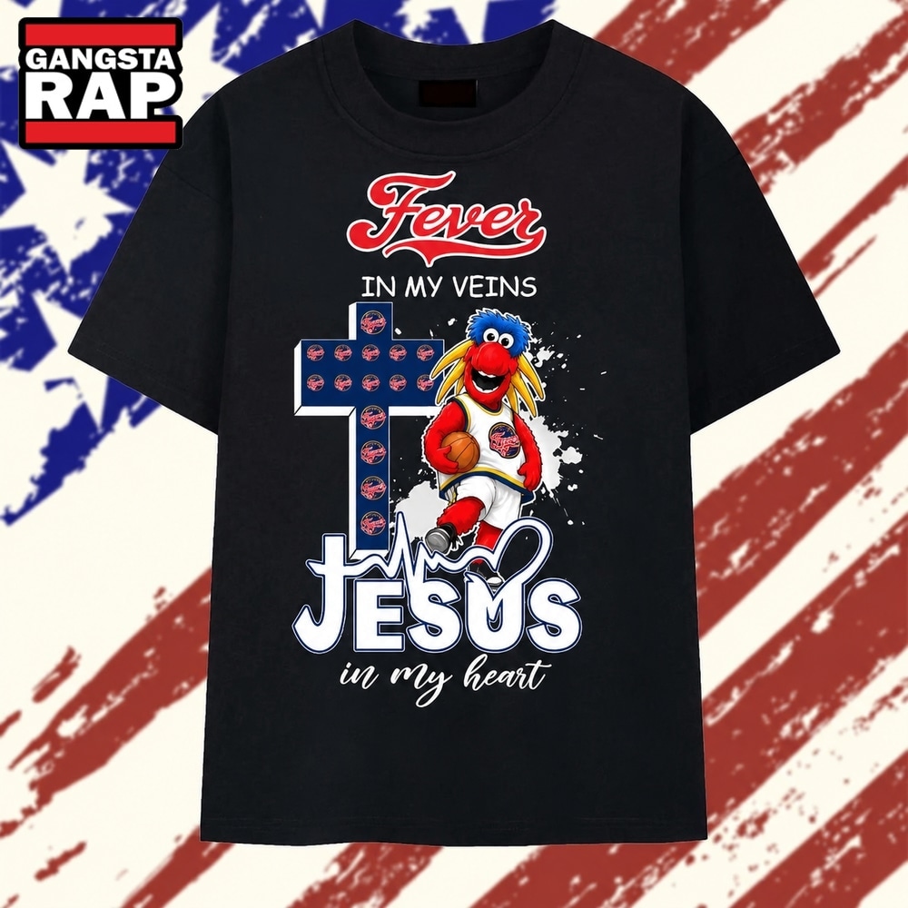 Indiana Fever In My Veins Jesus In My Heart T Shirt , Trending 2D Shirt Indiana Fever In My Veins Jesus In My Heart T Shirt , Trending 2D Shirt