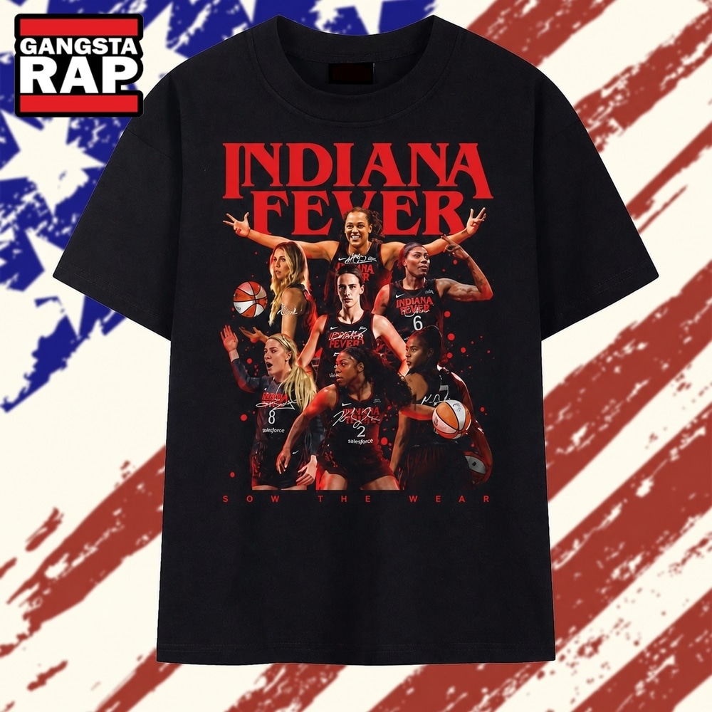 Indiana Fever Vintage Red Logo Basketball Roster Graphic T Shirt , Vintage Trending Shirt Indiana Fever Vintage Red Logo Basketball Roster Graphic T Shirt