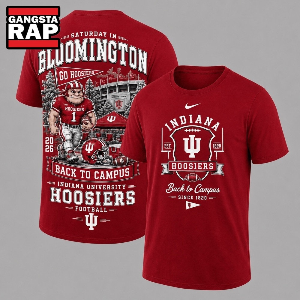 Indiana Hoosiers 2026 NCAA Back To Campus 3D Shirt , NCAA 3D Shirt Indiana Hoosiers 2026 Ncaa Back TO Campus 3D Shirt