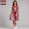 Indiana Hoosiers NCAA Sporty Floral Elegance Women’s Sleeveless Dress, NCAA Women Dress Shirt Indiana Hoosiers Ncaa Sporty Floral Elegance Women S Sleeveless Dress